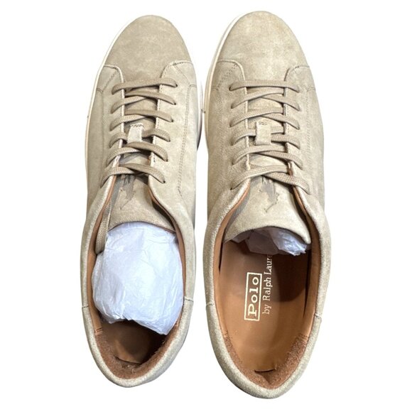 Polo Ralph Lauren Jermain Dirty Buck Beige Suede Sneaker Men 12 NWOT MSRP $148 - Picture 6 of 7